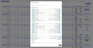 Goal Profits - Live Stats Module - Team Line Ups