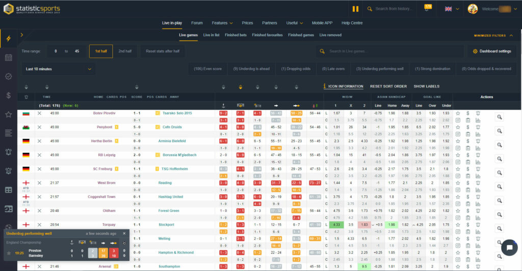 Top 4 Live Score Betting, Live Football Stats & Scanners